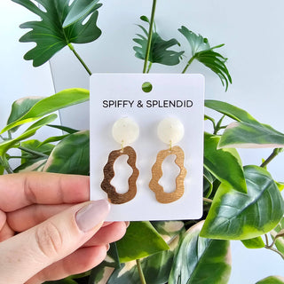 IRIDESCENT GOLD EARRINGS