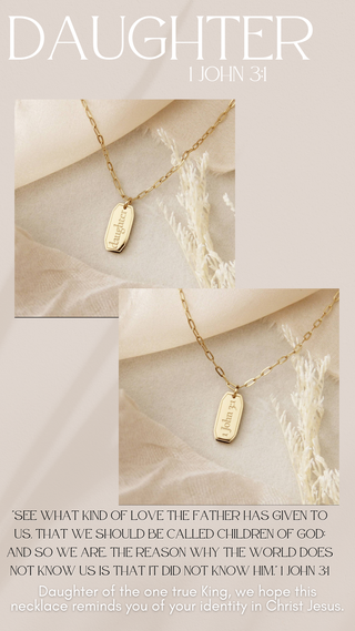 DAUGHTER NECKLACE, 1 JOHN 3:1