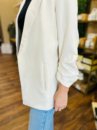 RUCHED BLAZER