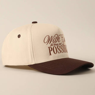 WITH GOD ALL THINGS ARE POSSIBLE CAP