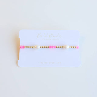 PEARL POPPI BRACELET- HOT PINK
