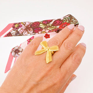 Cabled Bow Ring