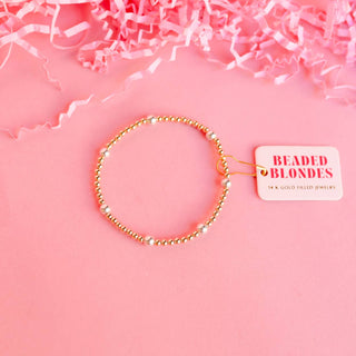 OLIVE BRACELET- GOLD WITH SILVER