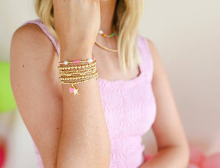 PEARL POPPI BRACELET- HOT PINK