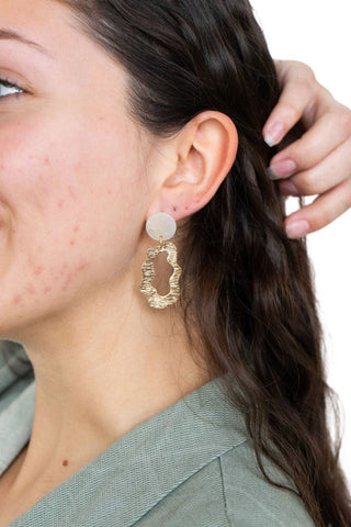 IRIDESCENT GOLD EARRINGS
