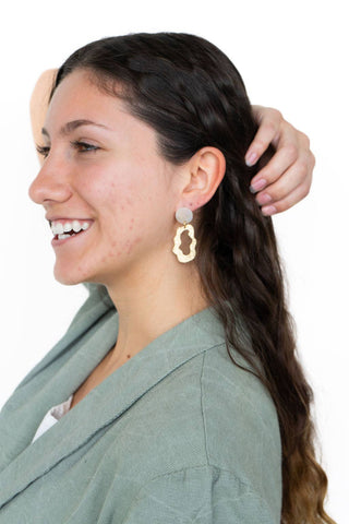 IRIDESCENT GOLD EARRINGS