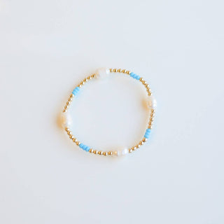 PEARL POPPI BRACELET- SKY BLUE
