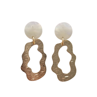 IRIDESCENT GOLD EARRINGS