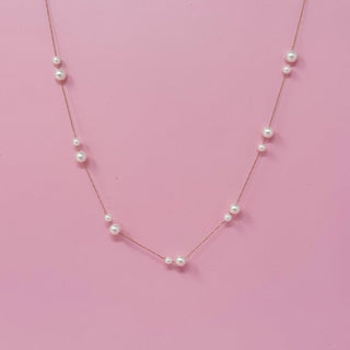 Lovely Lady Dainty Pearl Necklace