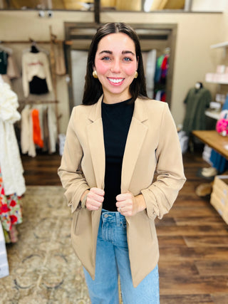 RUCHED BLAZER
