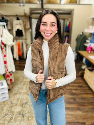 PADDED CORDUROY VEST