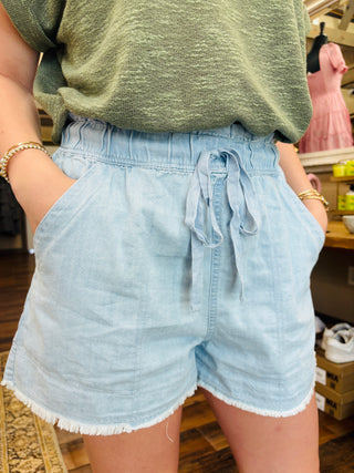 DRAWSTRING DENIM