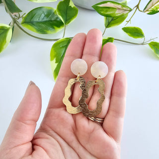 IRIDESCENT GOLD EARRINGS