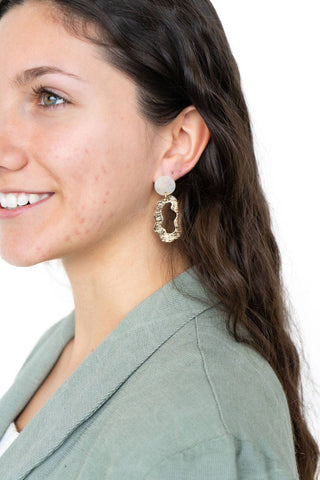 IRIDESCENT GOLD EARRINGS