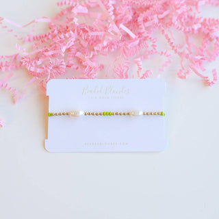 PEARL POPPI BRACELET- LIME GREEN