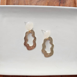 IRIDESCENT GOLD EARRINGS