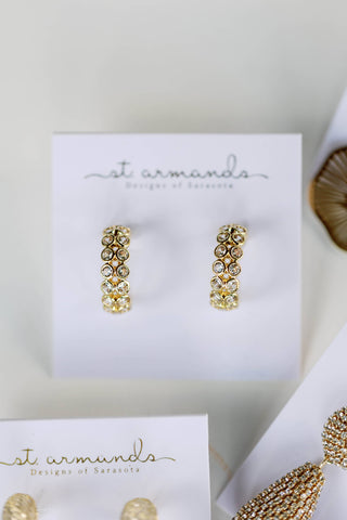 Double Diamond Chunky Earrings