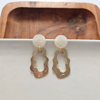 IRIDESCENT GOLD EARRINGS