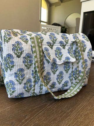 BLUE GARDEN DUFFLE