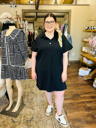 COLLARED DRESS-PLUS