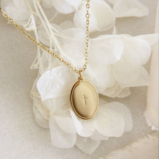 CROSS AND OLIVE BRANCH NECKLACE