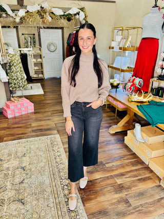 DIAGONAL RIBBED SWEATER