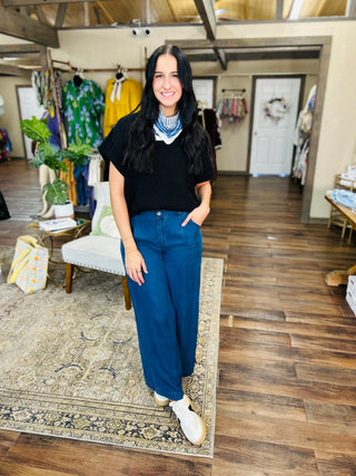 WIDE LEG CHAMBRAY