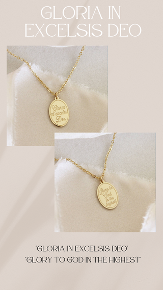 Gloria In Excelsis Deo Necklace, Glory to God in the Highest