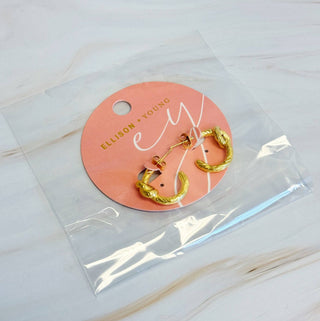 TEXTURED AND KNOTTED HOOP EARRINGS