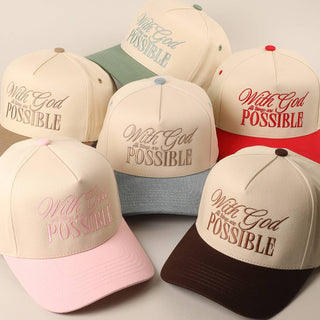 WITH GOD ALL THINGS ARE POSSIBLE CAP