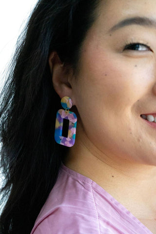 WATERCOLOR PINK EARRINGS