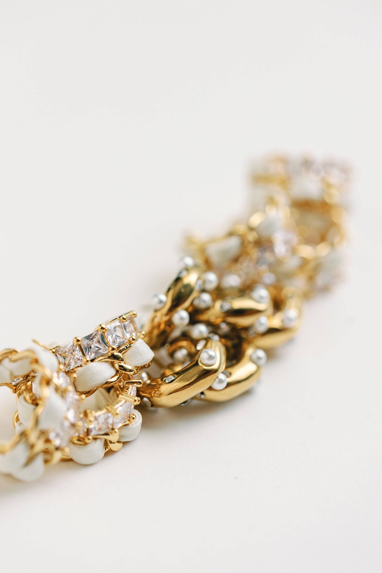 Diamond & Pearl Chunky Earrings