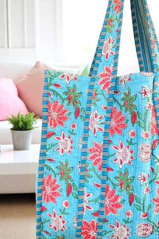 MAXINE FLORAL TOTE BAG