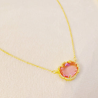 GLASS JEWELED NECKLACE