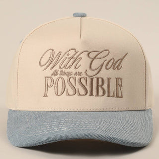 WITH GOD ALL THINGS ARE POSSIBLE CAP