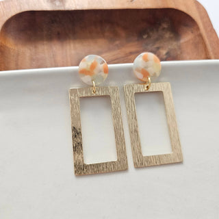 ORANGE DREAM GOLD EARRINGS