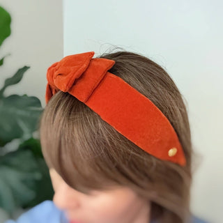 VELVET BOW HEADBAND