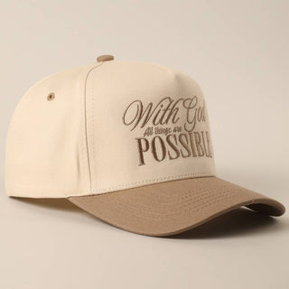 WITH GOD ALL THINGS ARE POSSIBLE CAP