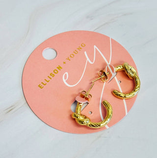 TEXTURED AND KNOTTED HOOP EARRINGS