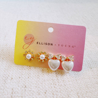 SUNNY SIDE UP PEARL EARRING SET
