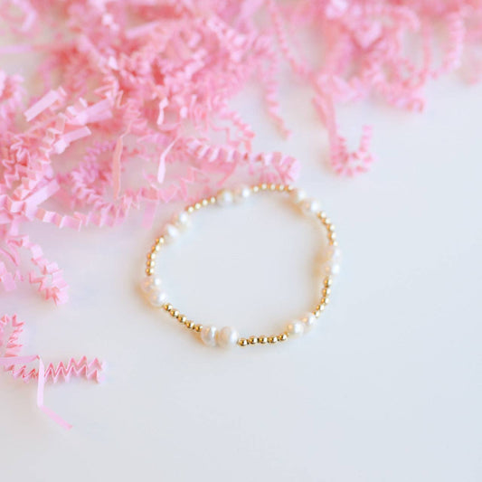 Coastal Pearl Bracelet in Gold