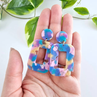 WATERCOLOR PINK EARRINGS