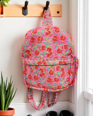GEORGINA PINK FLORAL PRINT BACKPACK
