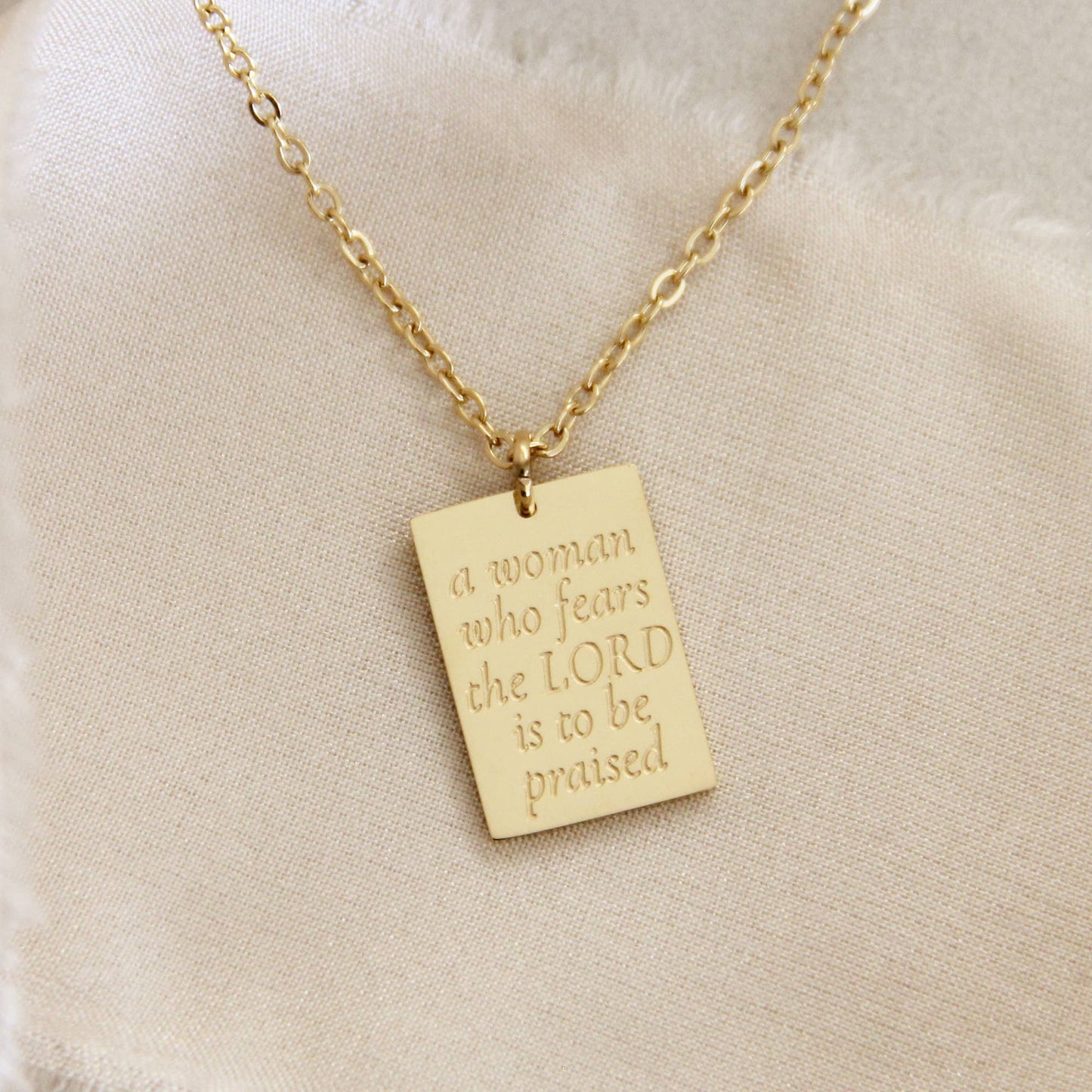 Proverbs 31 Necklace, A Woman Who Fears the Lord