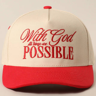 WITH GOD ALL THINGS ARE POSSIBLE CAP