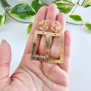 ORANGE DREAM GOLD EARRINGS