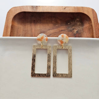 ORANGE DREAM GOLD EARRINGS