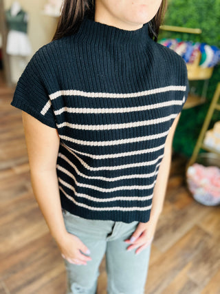 STRIPED FUNNEL NECK