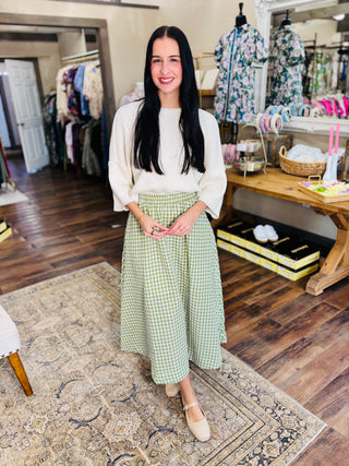 CLOVER GINGHAM MIDI