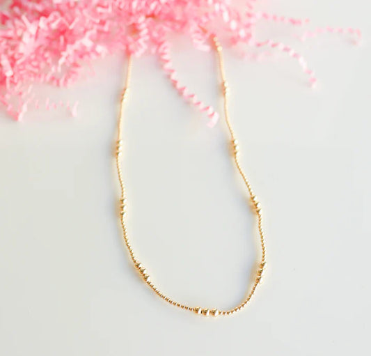 ILY GOLD BEADED NECKLACE